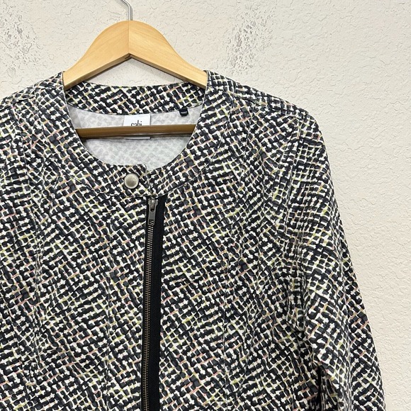 CAbi #5099 Full Zip Cliffside Moto Style Jacket Multicolor Abstract Print - Picture 3 of 12